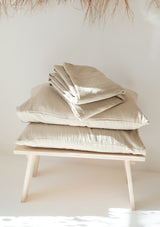 Beige Linen Duvet Cover Set