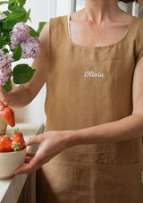 Personalized Pinafore Linen Apron