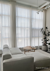 Linen Curtain Panel With Multi-functional Tape