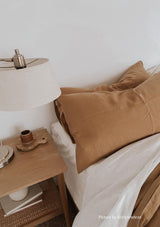 Almond Linen Pillowcase