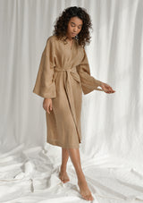 Brown Linen Bathrobe