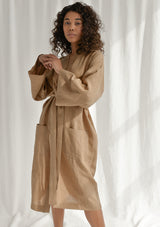 Brown Linen Bathrobe