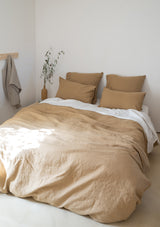Brown Linen Duvet Cover
