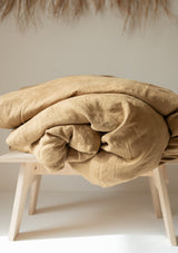 Brown Linen Duvet Cover