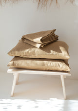 Brown Linen Duvet Cover Set