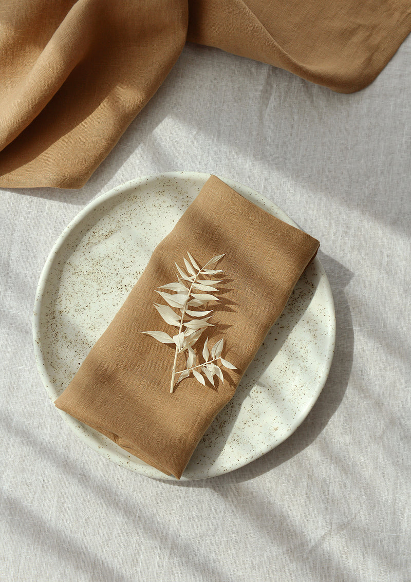 Almond Linen Napkin Set