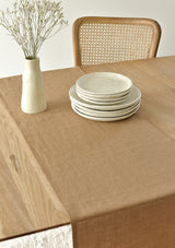 Almond Linen Table Runner