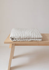 Beige Stripe Linen Flat Sheet