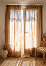 Linen Curtain Panel With Multi-functional Tape