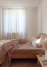 Sunset Rose Linen Sheet Set