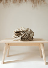 Beige Linen Fitted Sheet