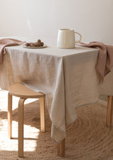 Beige Linen Tablecloth