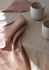 Beige Linen Tablecloth