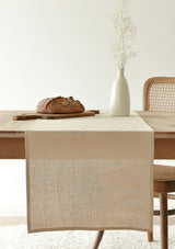 Beige Linen Table Runner