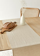 Beige Linen Table Runner