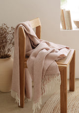 Blush Pink Merino Wool Throw