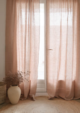 Tab Top Linen Curtain Panel