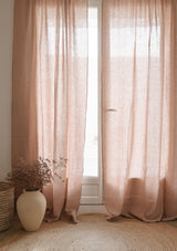 Linen Curtain Panel With Multi-functional Tape