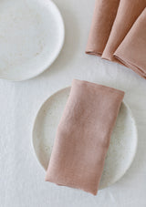 Sunset Rose Linen Napkin Set