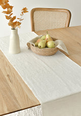 White (Ivory) Linen Table Runner