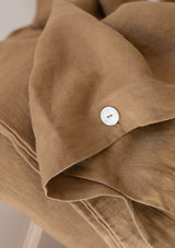 Brown Linen Duvet Cover