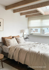 Beige Linen Duvet Cover