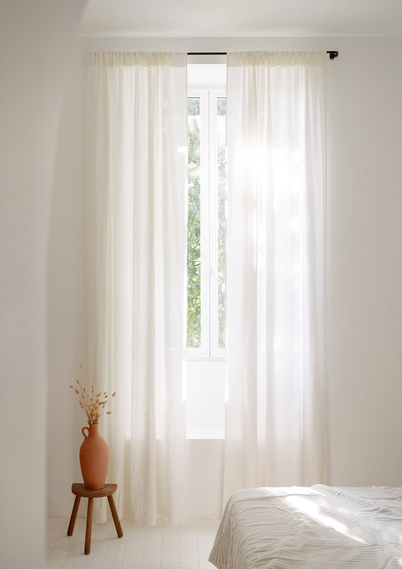Rod Pocket Linen Curtain Panel