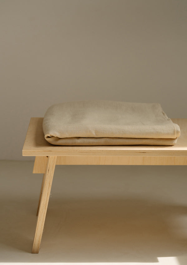 Sandy Yellow Linen Flat Sheet