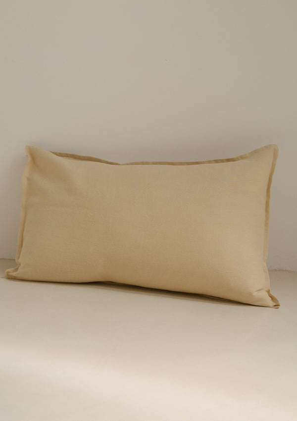 Sandy Yellow Linen Pillow Sham
