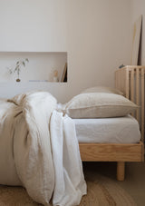 Beige Linen Duvet Cover