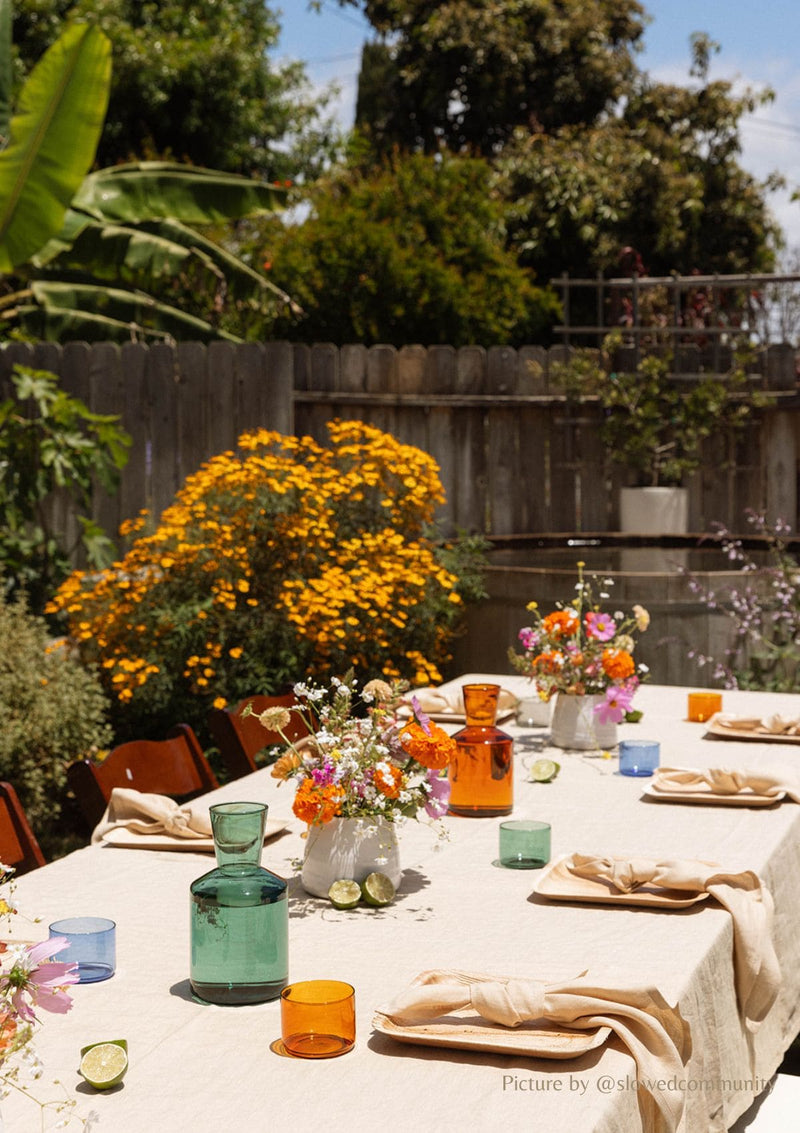 Sandy Yellow Linen Tablecloth