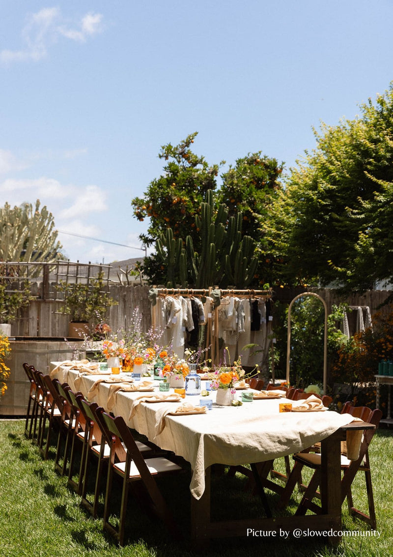 Sandy Yellow Linen Tablecloth