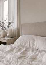 White (Ivory) Linen Pillowcase