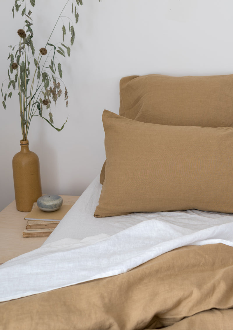 Brown Linen Pillowcases