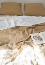 Brown Linen Bedding Set