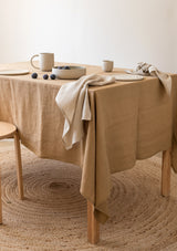 Almond Linen Tablecloth