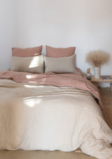 Sunset Rose Linen Sheet Set