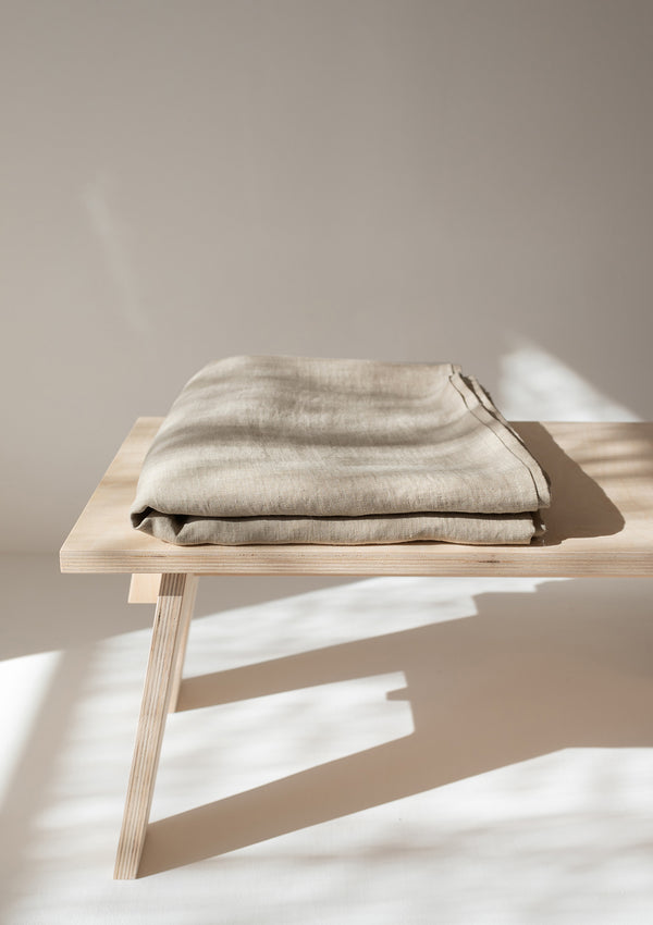 Beige Linen Flat Sheet