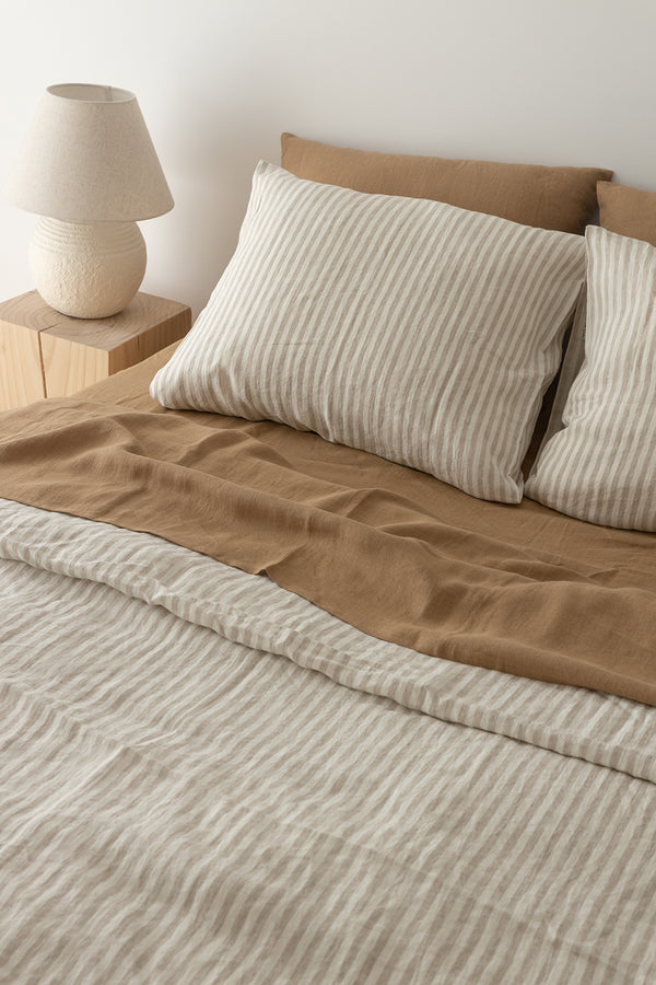 Almond Linen Sheet Set
