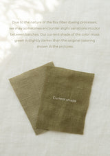 Moss Green Linen Fitted Sheet