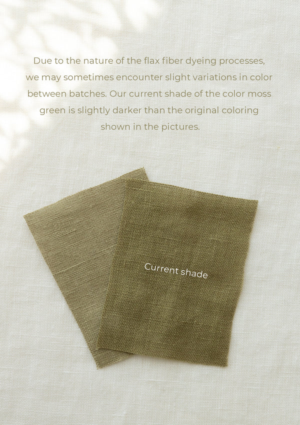 Moss Green Linen Sheet Set