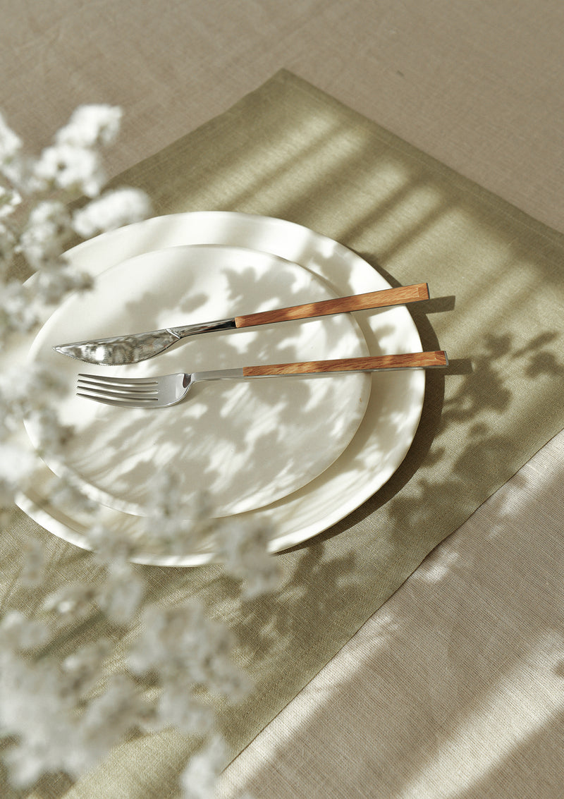 Moss Green Linen Placemat Set