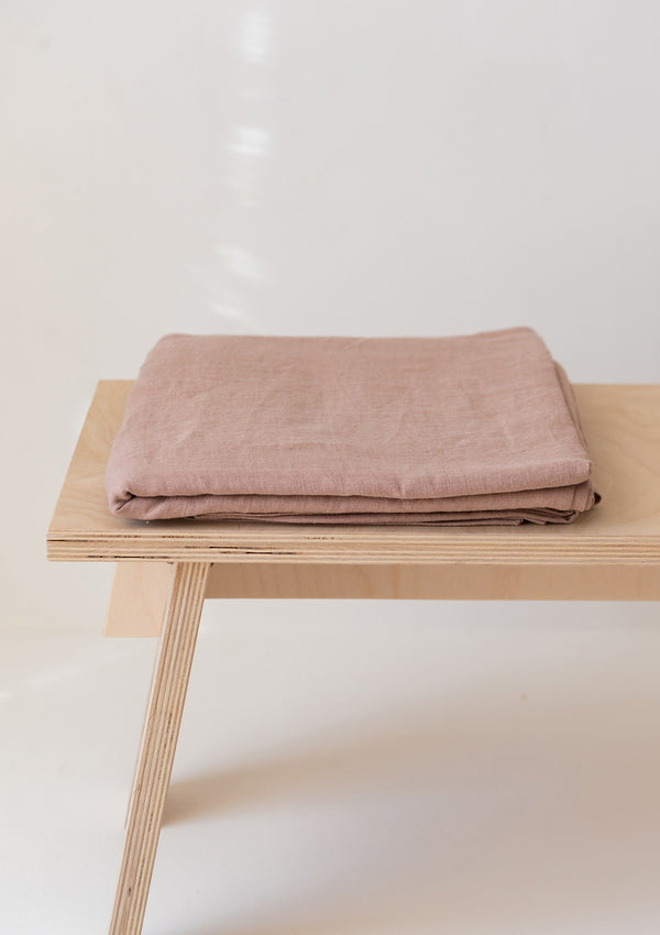 Sunset Rose Linen Flat Sheet