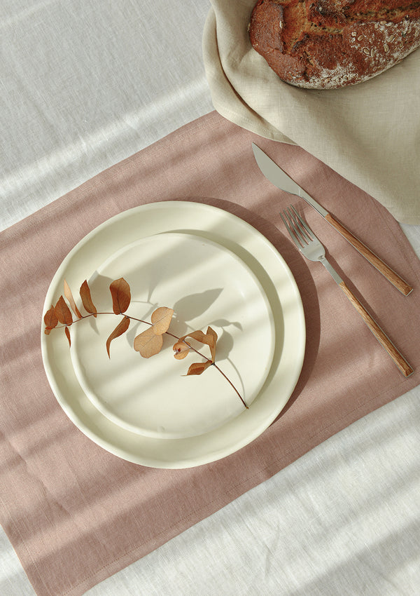 Sunset Rose Linen Placemat Set