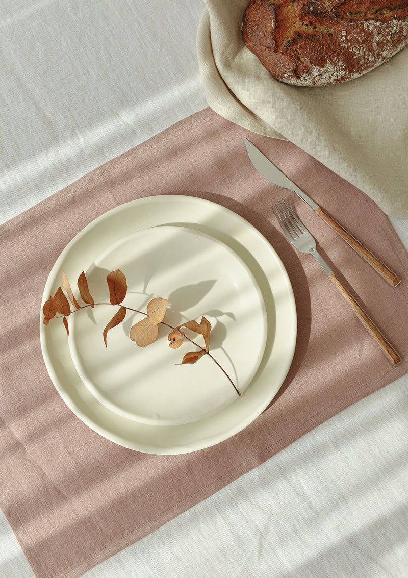 Sunset Rose Linen Placemat Set