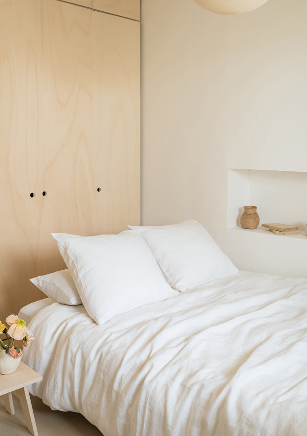 White Linen Duvet Cover Set