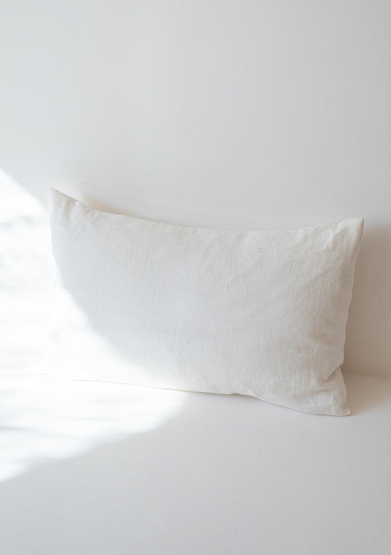 White Linen Pillowcase